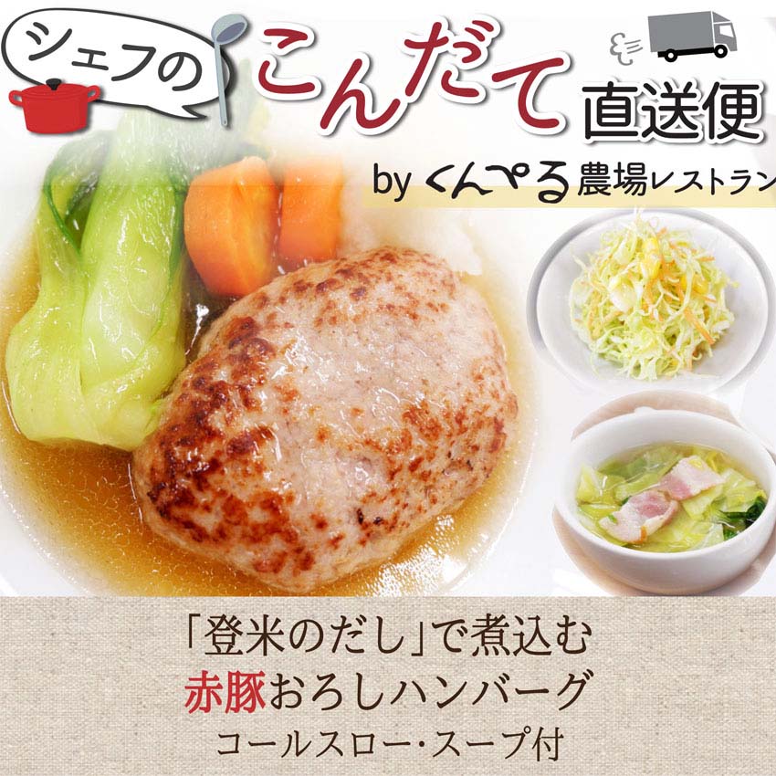 【シェフのこんだて直送便】登米のだしで食べるおろし煮込みハンバーグ