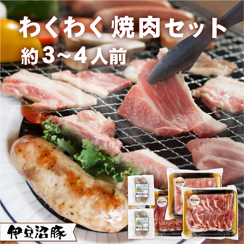 伊豆沼豚 わくわく焼肉セット 約3〜4人前