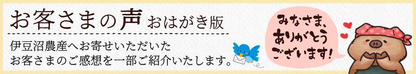 お客さまの声 おはがき版