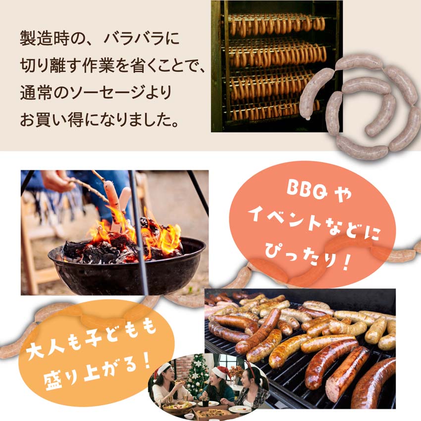 つながったソーセージは通常のソーセージよりお買い得！